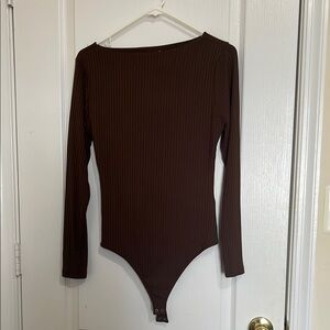 Abercrombie & Fitch Boatneck Ribbed Bodysuit